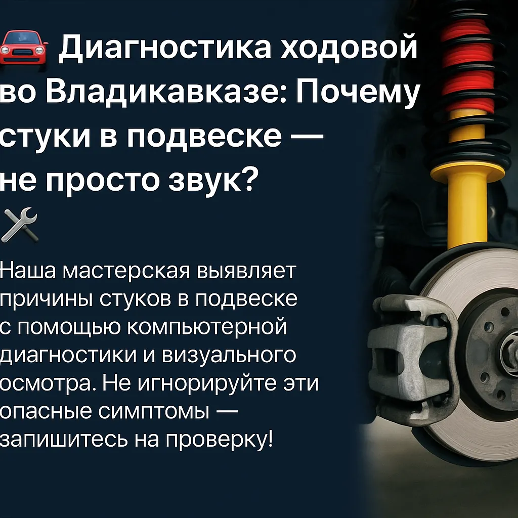 🚘 Диагностика ходовой во Владикавказе: Почему стуки в подвеске — не просто звук?